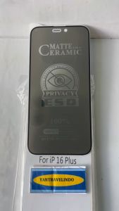 HIGH QUALITY KACA PELINDUNG TEMPERED GLASS IPHONE 16 PLUS 16PLUS PRIVACY GELAP SCREEN PROTECTOR PELINDUNG