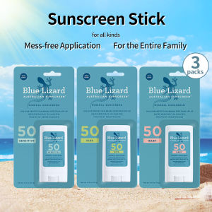 【Sensitive+Kids+Baby Stick 0.5oz】Blue Lizard  Mineral Sunscreen SPF50 Pocket-sized and TSA-friendly Water Resistant Fragrance-free Travel Size