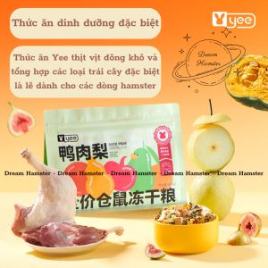 Thức ăn Yee thịt vịt đông khô và tổng hợp các loại trái cây đặc biệt là lê dành cho các dòng hamster