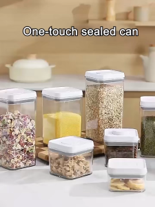 Vacuum Sealed Storage Container – One-Press Fresh-Keeping Jar for Grains Snacks & More