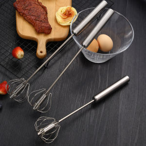 Cây Đánh Trứng Inox Trục Tự Xoay Dụng Cụ Đánh Bột Có Trục Lò Xo Xoay 360 Độ Tự Động Nhỏ Gọn LAZY LIFE STORE