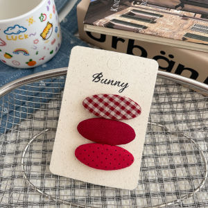 Early Autumn New Style Three Pack Oval BB Hair Clips Girls Simple Fashion Hair Accessories Non-Damaging Hair Barrettes