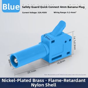 kuicc | High Current Fast Gold Plated Flame Retardant Sensor Connector 4mm