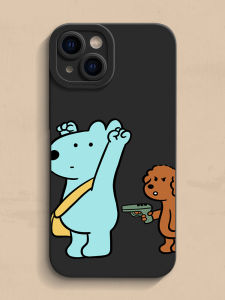 Creative Silicone Phone Case for iPhone 17/16/15/14/13/12/11/X/XR/8P/7/6S Full Cover Protective Shell Cute Cartoon Apple Design