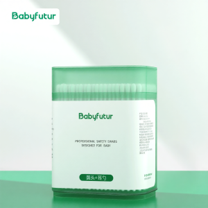 Babyfutur | Infant Cotton Swabs for Ear and Nose Cleaning Ultra-Fine Double-Ended