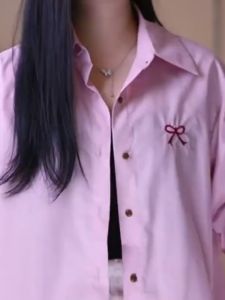 Korean Women Fashion Versatile Long-Sleeved Blouses For Women Bow Embroidered Shirts Casual Blouse Tops