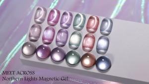 Aurora Glitter Cat Magnetic Gel Gel Polish Sparkling Glitter Laser Magnetic Semi Permanent Soak Off UV Gel Varnish Nail Supplies