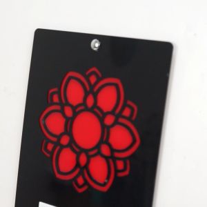 Nomor Rumah Flower Ornament 01 30x20cm Akrilik Laser Cutting