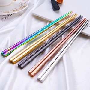 Stainless Steel High Quality 304 Gold Silver Titanium1 Pair Chopstick 23cm CS 06 [READY STOCK KL]