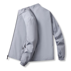 Mens Casual Fleece Lined Thickened Stand Collar Jacket Spring Autumn Style Baseball Coat Winter Workwear Long Sleeve Zipper Closure