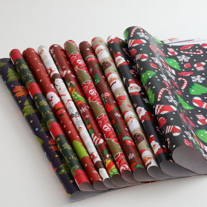 Christmas Gift Wrapping Paper Super Large Size Kraft Paper Big Sheet Primary School Kindergarten Children New Year Spring Festival Snake Year Candy Snack Gift Paper Book Cover Paper Decorative Paper Premium Feel