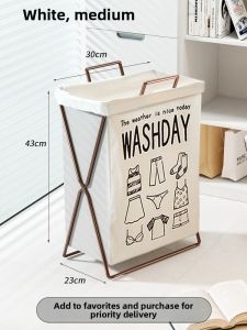 Folding Covered Laundry Hamper