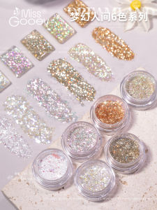 New 2025 Diamond Fragments Powder Nail Art Glitter Shiny Cloud Silk Fine Flash Nail Powder Dreamy Star Diamond Pink for Any Skin Type