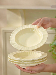 High-end Glaze Design Round Plating Dish