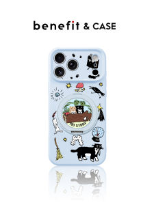 Retro Graffiti Cat Phone Case with Rotating Stand Drop Resistance