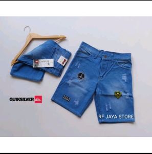 PENDEK JEANS SOBEK EMBLEM BORDIL