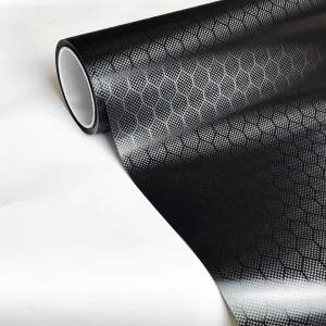 Phim Vinyl Dán Xe Màu Đen Hex Carbon PET Có Hệ Thống Thoát Khí Dùng Cho Việc Độ Xe Hơi Xe Máy Xe Đạp Tự Chế.
