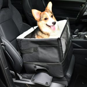 EDENPETZ Pet Dog Car Carrier Seat Bag Warm Mesh Basket Folding Hammock Safe Car Armrest Box Booster Kennel Bed For Dog Cat Travel