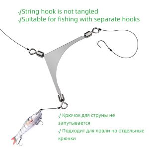 15~60pcs Cross Line Connector 3 Way Swivels Fishing Tackle Saltwater Fishing Rolling Barrel Swivels T-Turn Triple Fishing Swivel