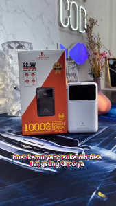 WANKEI LENTIVEN 10000mAh Powerbank Fast Charging With Cable Type C Ios Led Display Garansi 1 Tahun CW481