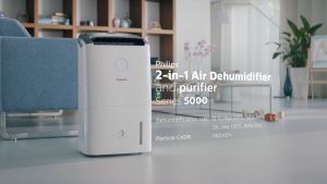 Máy hút ẩm cao cấp Philips DE5205/00 Công suất 355W Tích hợp cảm biến chất lượng không khí 4 màu Tốc độ hút ẩm 25L ngày - Bảo hành chính hãng 12 tháng