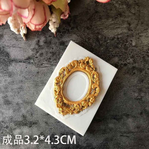 Retro Khung Hình Bầu Dục Khuôn Silicon Đường Bánh Nâu Socola Dụng Cụ Nướng Bánh Hoa Trang Trí Nổi Viền Bánh Ngọt Dụng Cụ Làm Bánh