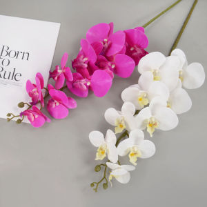100CM 9Heads Artificial Butterfly Orchid Flowers Phalaenopsis Fake Moth Orchids Flowers Wedding Festival Party Home Decorations