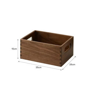Black Walnut Storage Basket Solid Wood Desktop Cosmetics and Skin Care Office Sundries Storage Box