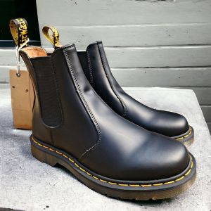 (Best selling) Docmart BOOTS Dr martens 2976 Black Chelsea Boots Classic smooth leather Ultimate PK Quality