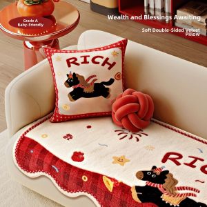 New Double-sided Pillow Case for Living Room and Bed Head Decor Washable