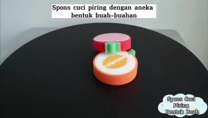 Spons Cuci Piring Tebal / motif Buah-Buahan