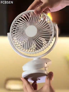 MJY F39B พัดลมหนีบ พัดลม Auto แรงสุด หนีบได้ทุกที่ สั่นอัตโนมัติ USB ชาร์จเร็ว ติดเตียงหอ/โต๊ะทำงาน ความเร็วลม 4 ระดับ