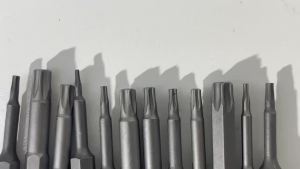 12Pcs T5-T40 Torx Star Screwdriver Bits S2 Alloy Steel 6.35mm Hex Shank Electric Drill Driver Bits