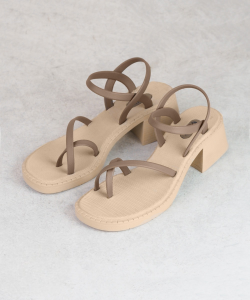 Sendal Kondangan Perempuan Dewasa Hak Tahu Heels Tinggi 5 cm Terbaru Tali Belakang Camou Eve Chai