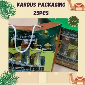 25PCS-TOTEBAG KARDUS OLEH OLEH HAJI UMROH GIFT GOODIE BAG SOUVENIR