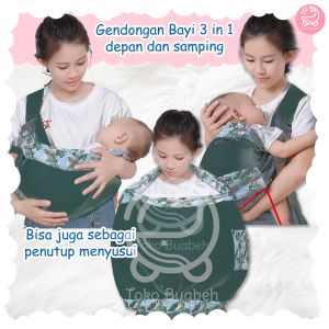 Mai Baby Gendongan Instant Bayi 3in1 Depan Samping Penutup Menyusui Multifungsi Baby Carrier Kain