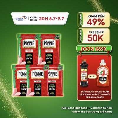 [20h 6.7-9.7 Voucher 18% CHO ĐƠN TỪ 199k]Combo 5 Xúc xích tiệt trùng Ponnie Heo 35g