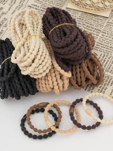 ยางยืดหัวเข็มขัดผ้าฝ้ายทรงกลม DIY แฮนด์เมด ตกแต่งผม เครื่องประดับแฟชั่นฤดูใบไม้ร่วง 10-19.99