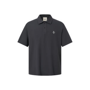 CHINISM | Cooling Pearl Ground Fabric Embroidered Mens Polo Shirt