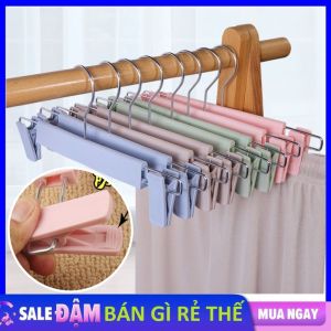 Móc Nhựa Hồng Dáng Vuông 32Cm  Đầu Móc Xoay 360 Độ - Móc Treo Quần Áo Kèm Kẹp Bằng Nhựa Cứng Cáp  Có Thể Điều Chỉnh Tùy Ý - Kẹp Nhựa  Móc Kẹp Đôi 31Cm Móc Kèm Đầu Kẹp Đa Năng