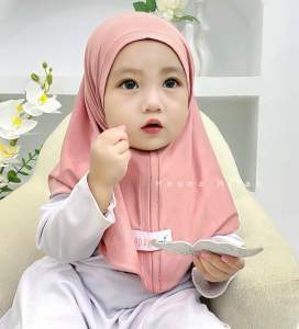 Jilbab kerudung Bayi |Bergo Bayi Newborn 0-12bln |Jilbab anak 1-4thn Jersey Hauna