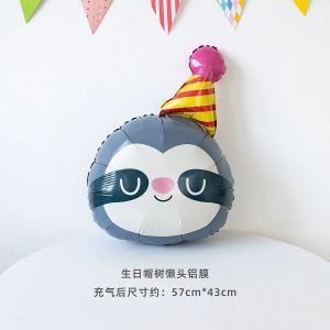 New Cartoon Animal Shaped Aluminum Foil Balloons Floating in the Air Non Toxic Odorless Birthday Party Decoration Photo Props