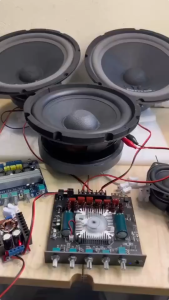 ZK-AS21 2.1 Audio Amplifier with Bluetooth 350W+220W*2 Complete with Case and Accessories