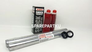 (HEMAT) 2JG PAKET AS SHOCK DEPAN F1ZR + 2 PCS OLI SOK YAMAHA + 2 PCS SEAL SHOCK DEPAN + 2 PCS TUTUP ABU VEGA R LAMA / SATU SET SOK DEPAN / AS SOK DEPAN / SIL SHOK / SEL SOK / TUTUP DEBU / SHOCKBREAKER / TIUTUP ABU FZ1R