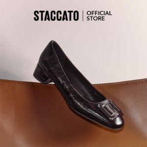 Staccato Womens Block Heel Court Shoes รองเท้าคัทชู รองเท้าส้นสูงแบบหนา EGS01