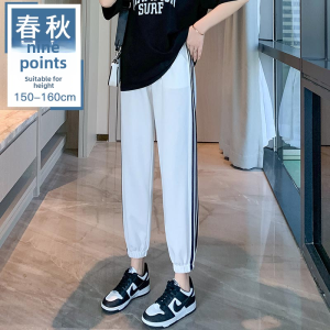 Black High-Waist Thin Sport Shorts Women Summer Running Casual Pants Five-Quarter Length Student Fashionable And Comfortable