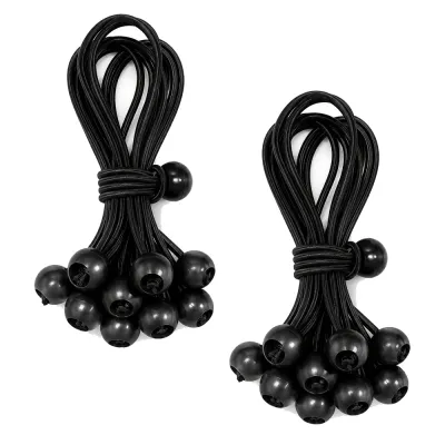 Outdoor Elastic Ball Rope Bungee Cords Portable Tent Fixing Tarpaulin Awning Canopy Heavy Duty Tarp Tie Down Tent Accessories