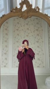 Kamalia Abaya Ceruty Fashion muslim Dress muslim wanita terbaru Dress wanita Dress lebaran syari