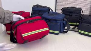 Double Layer Empty First Aid Bag Emergency Trauma Bag Empty Medical Bag First Responder Organizer for Nurses Home Health Care