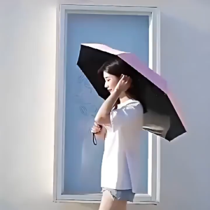 4Folds Black Backing Folding UV Sunscreen Protection Windbreaker Mini Umbrella manual umbrella
